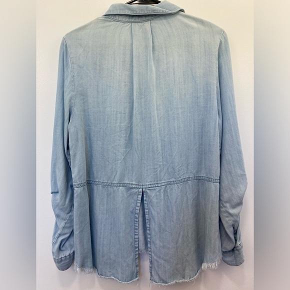 “Denim” light wash button up - Picture 2 of 6